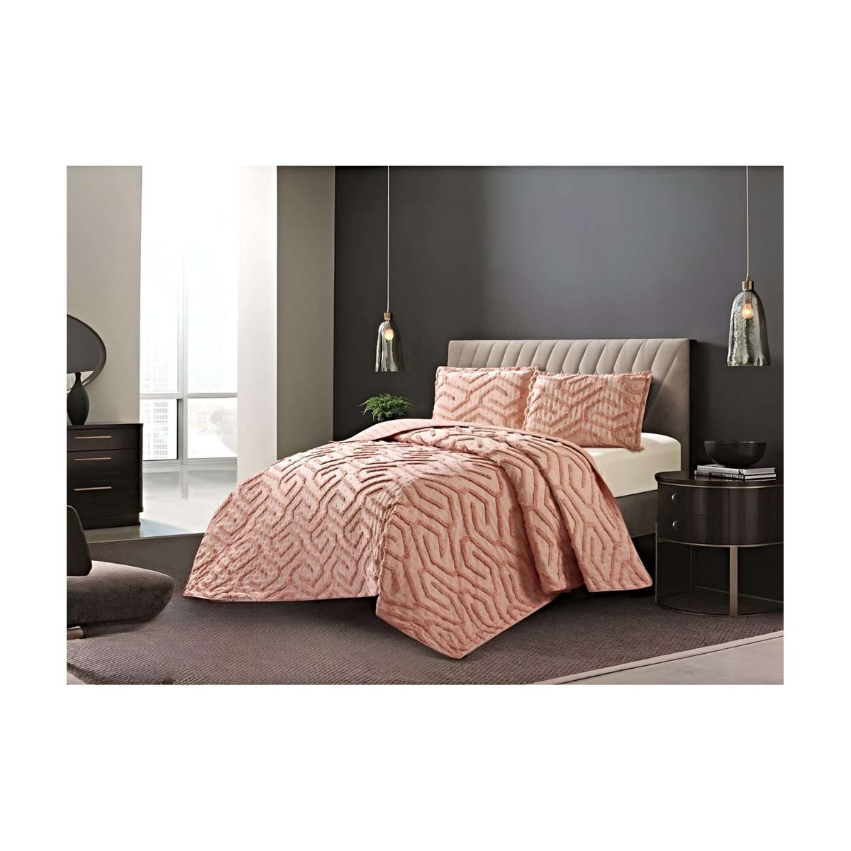 GENERICO - COBERTOR QUILT VERANO TUFTING KING-SUPERKING ROSADO