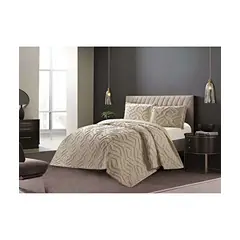 GENERICO - COBERTOR QUILT VERANO TUFTING KING-SUPERKING BEIGE