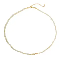 ELBAULDEJUMA - Collar gargantilla Citrino 4mm chapado en oro 18k Terranova
