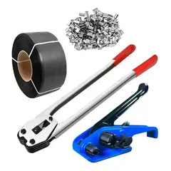 GENERICO - Kit Enzunchadora Metálica 12 Mm - Zuncho 2600 Metros/sellos