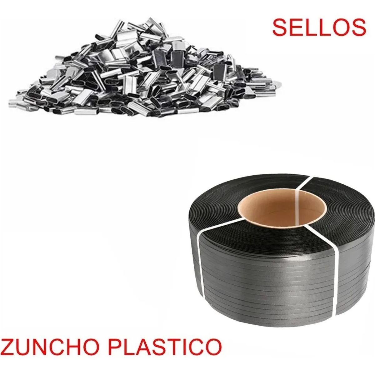 GENERICO - Enzunchadora Manual  Sellador  Zuncho Plástico  Sellos