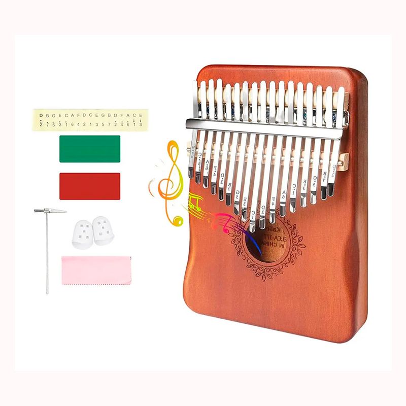 GENERICO - Kalimba instrumento musical de madera de 17 tonos