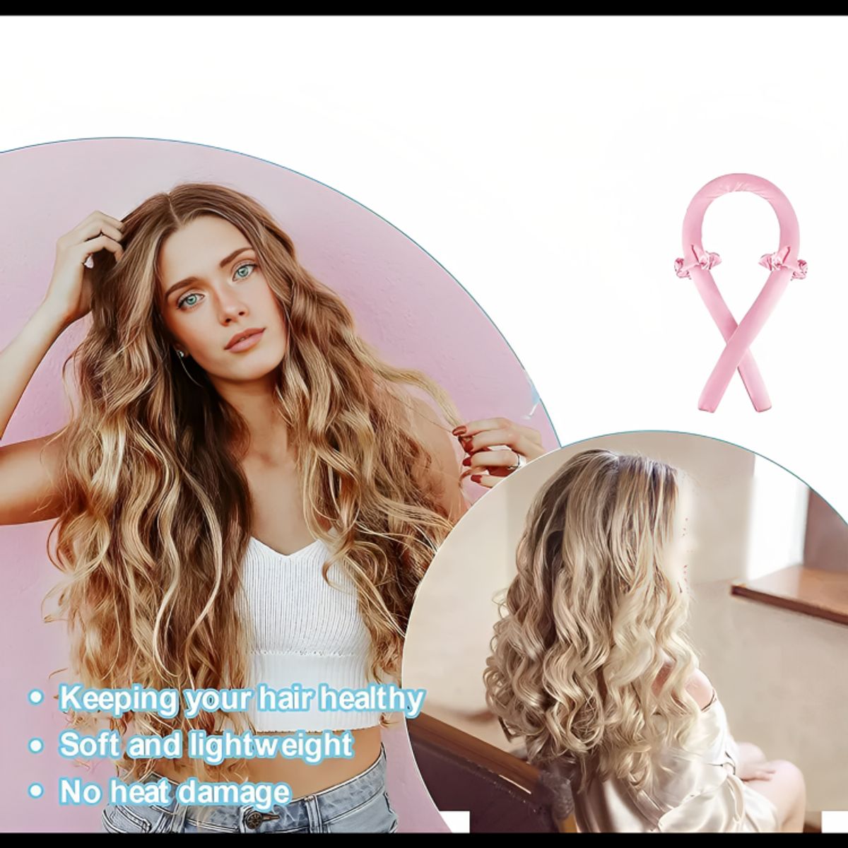 GENERICO - Onduladora Rizadora De Seda Ondas Sin Calor Para Cabello