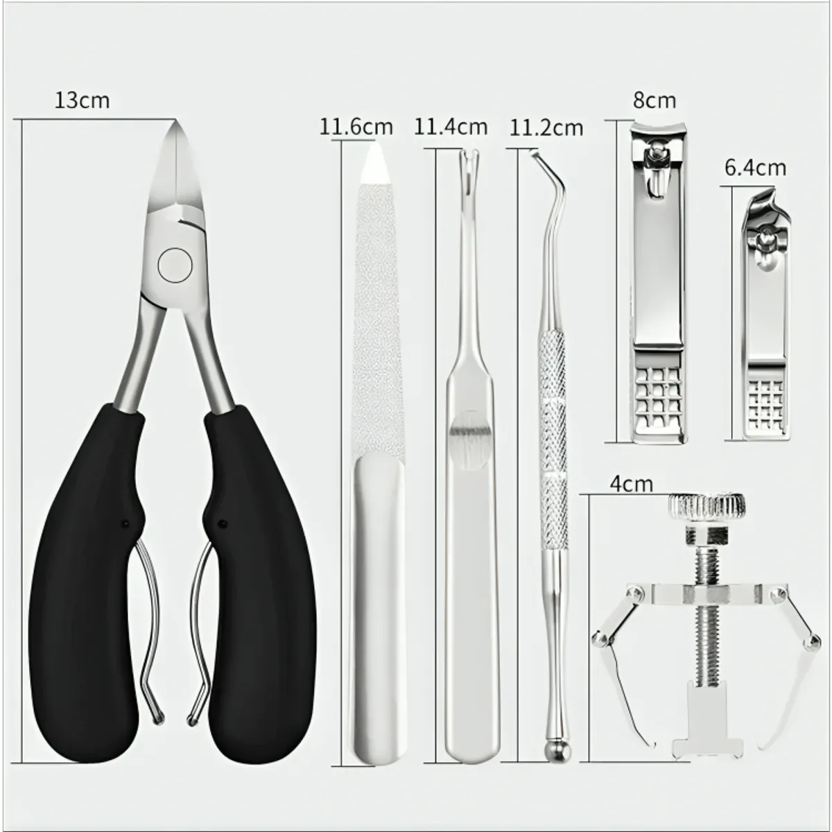 GENERICO - Kit Herramientas Uñas Encarnadas Set Pedicura Corta Uñas 7pz