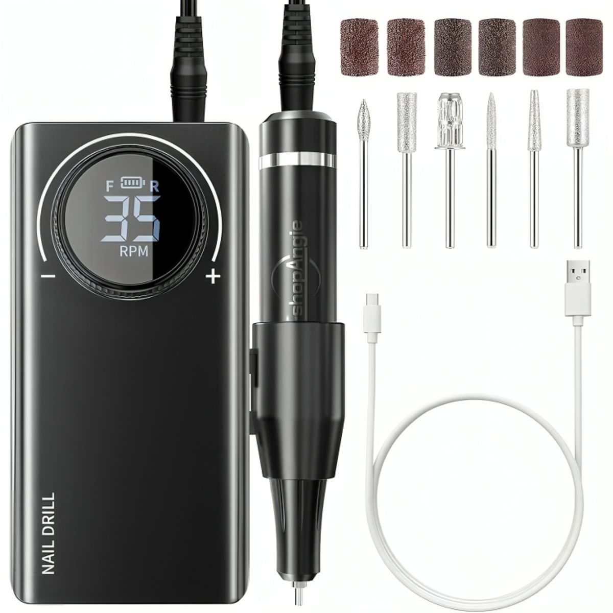GENERICO - Torno Inalámbrico Profesional Manicure 35000rpm Portátil