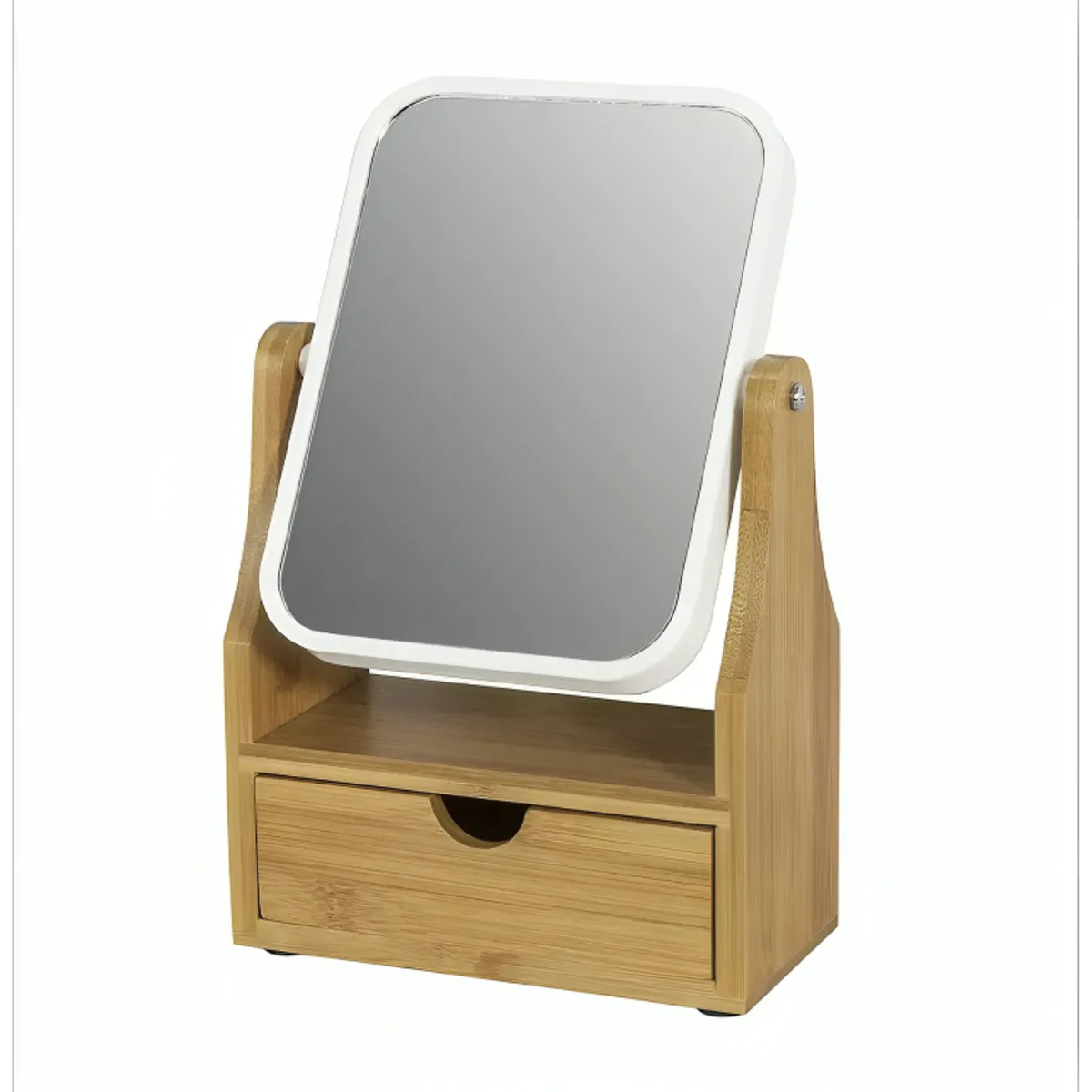 GENERICO - Espejo De Maquillaje Rotacion 360 Espejo De Mesa Con Cajon