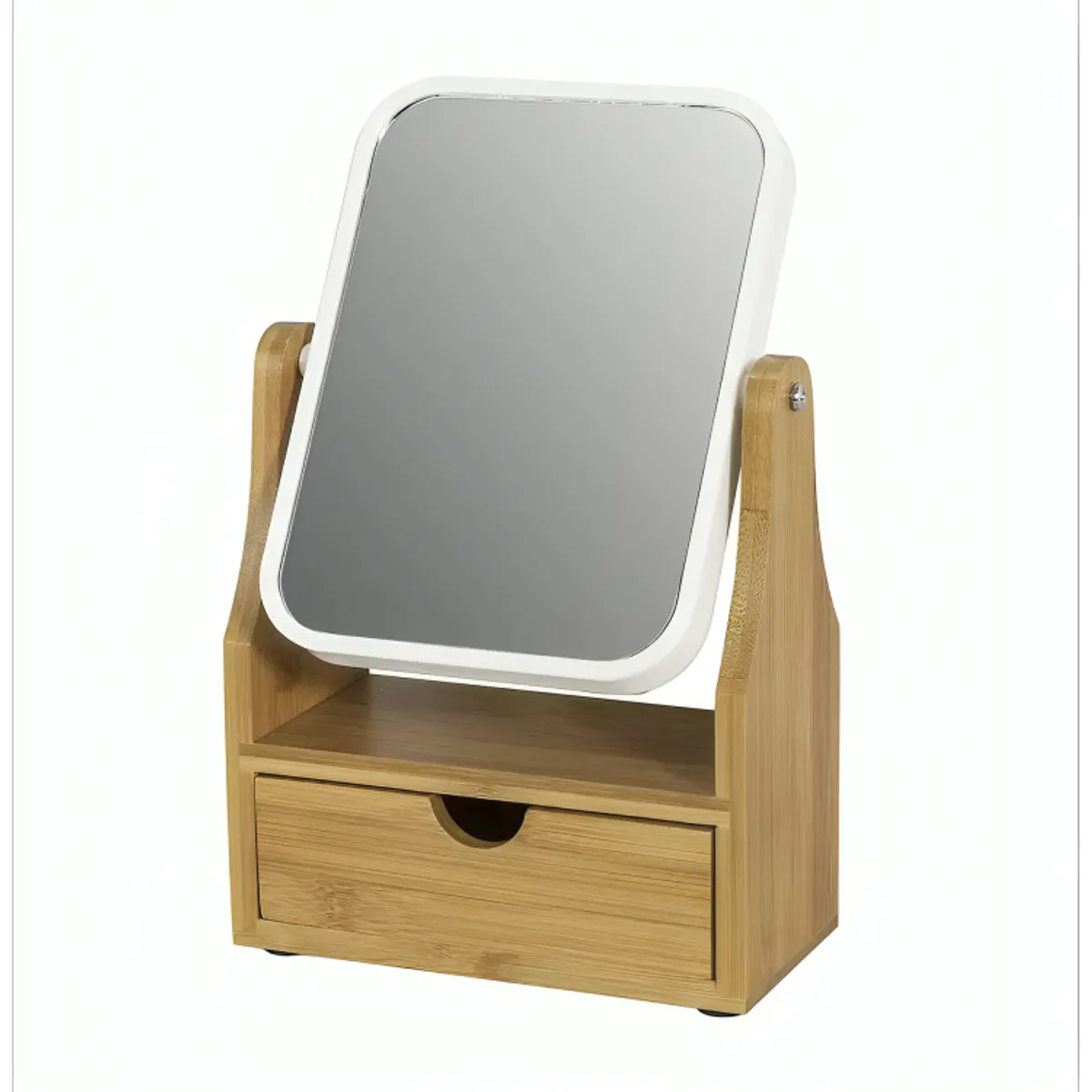 GENERICO - Espejo De Maquillaje Rotacion 360 Espejo De Mesa Con Cajon