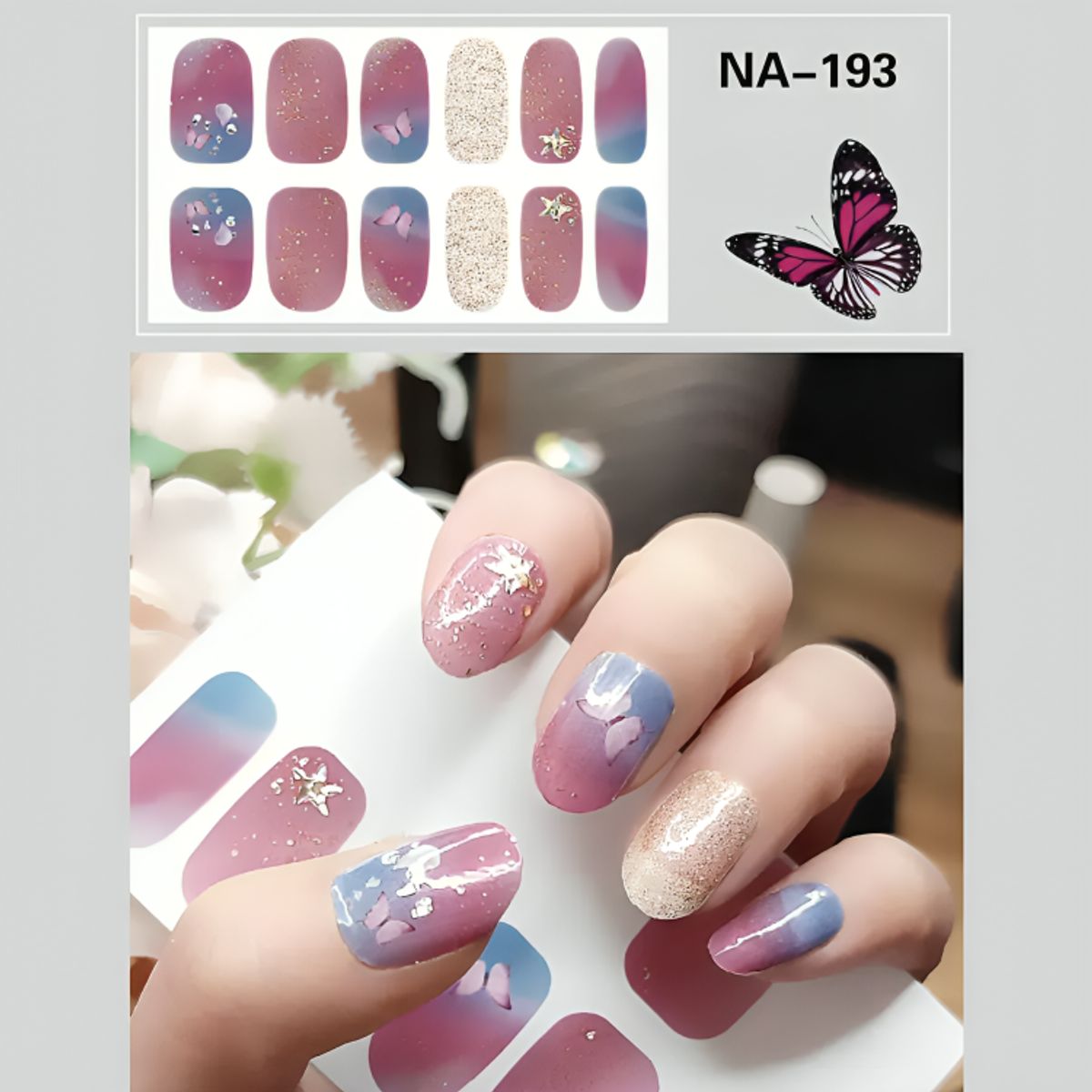 GENERICO - Stickers Pegatinas 3d Para Uñas No Necesita Lampara-manicura