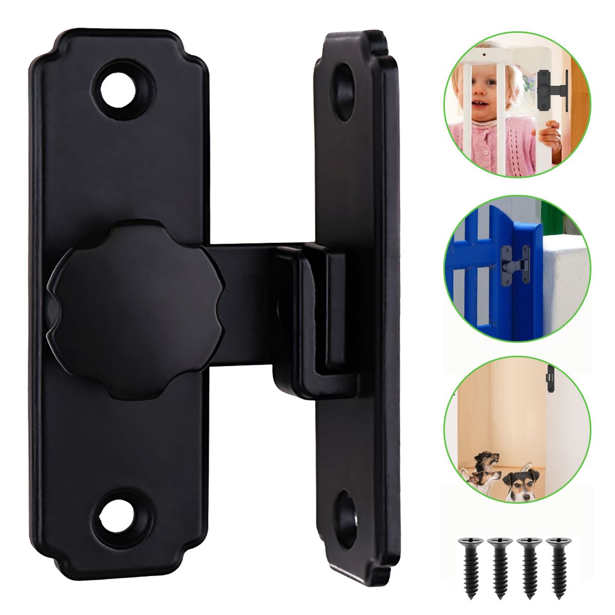 GENERICO - 65mm Pestillo Seguridad Para Puerta 90 Grados Hogar Ventana