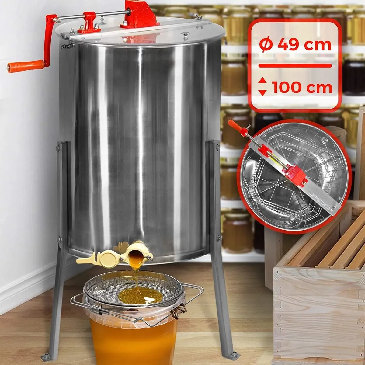 GENERICO - 4 Marco Extractor De Miel Separador Centrifuga Para Miel