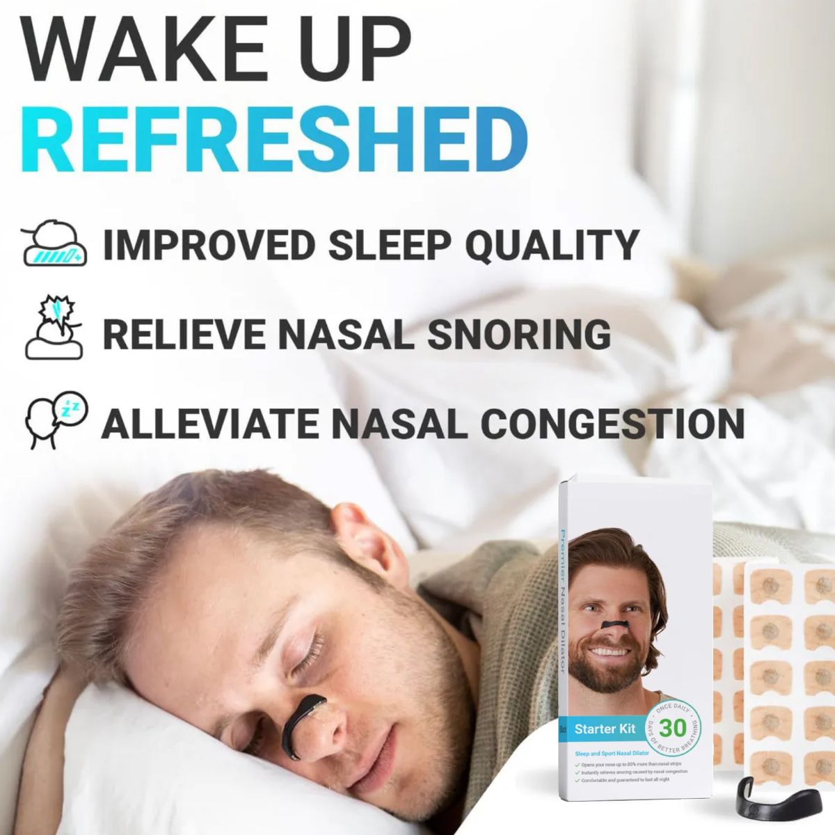 KINDA NICE - Expansor Respiratorio Nasal 60 Parches