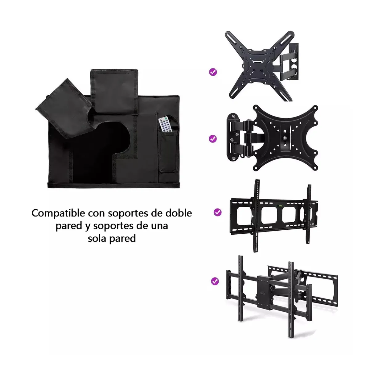 KINDA NICE - Funda Protector Impermeable Pvc Para Tv Led 55-58 Pulgadas
