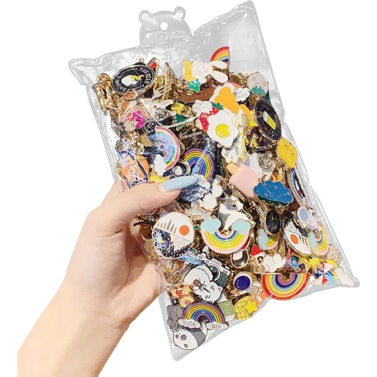 KUANGYE - Pack 20 Pines Pack Broches Metalicos Pines Kawaii Al Azar