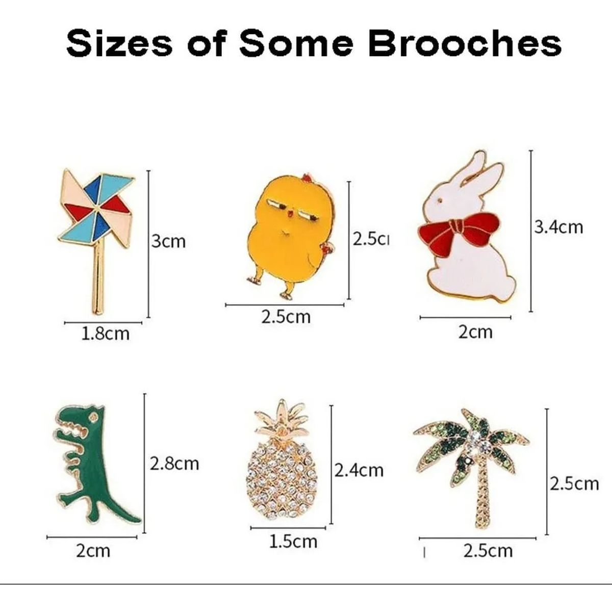 KUANGYE - Pack 20 Pines Pack Broches Metalicos Pines Kawaii Al Azar