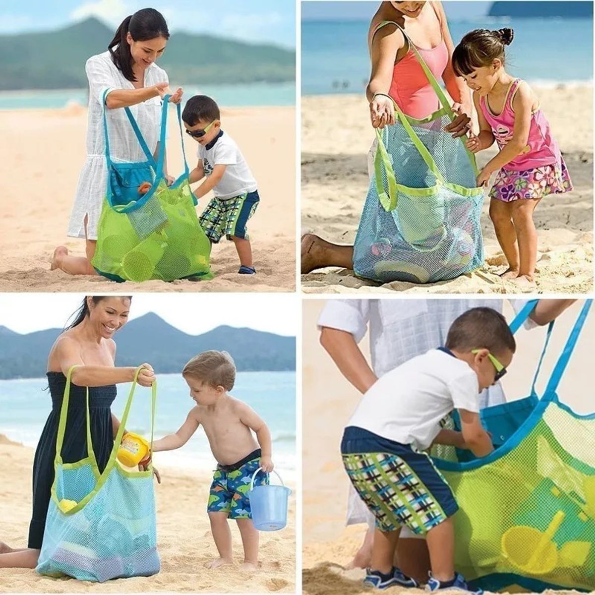 KUANGYE - Bolsa bolso de playa para acampar juguetes de baño grandes