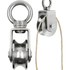 GENERICO - Polea De Acero Inoxidable En U Con Cáncamo De Elevación