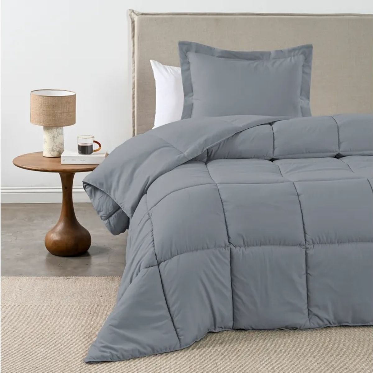 CANNON - Plumón Cannon Single Apto 1pl Y 1.5 Pl Softwash 185x250  Gris