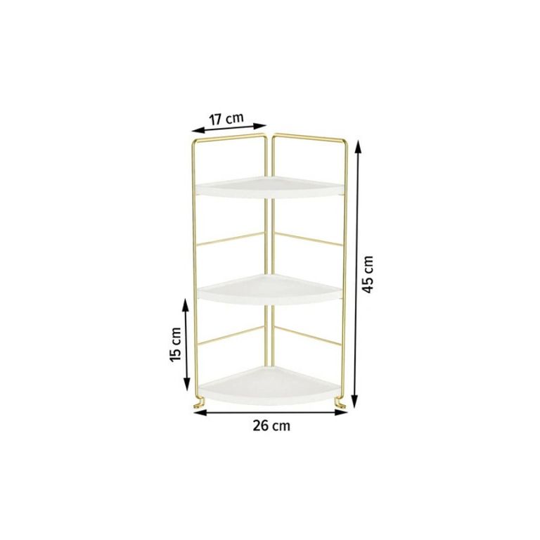 ESTANTE ORGANIZADOR TRIANGULAR MULTIUSO PARA EL HOGAR - 3 NIVELES
