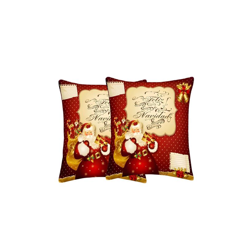 GENERICO - FUNDAS NAVIDAD SET DE 2 FUNDAS PARA COJINES DE 45X45 CM