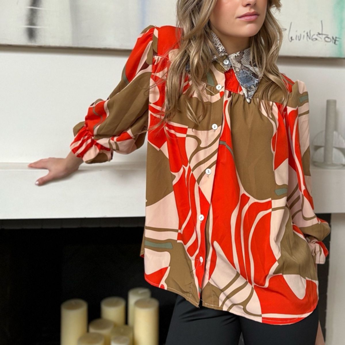 BLANCA SOFIA - Blusa Rafaela Orange Forms