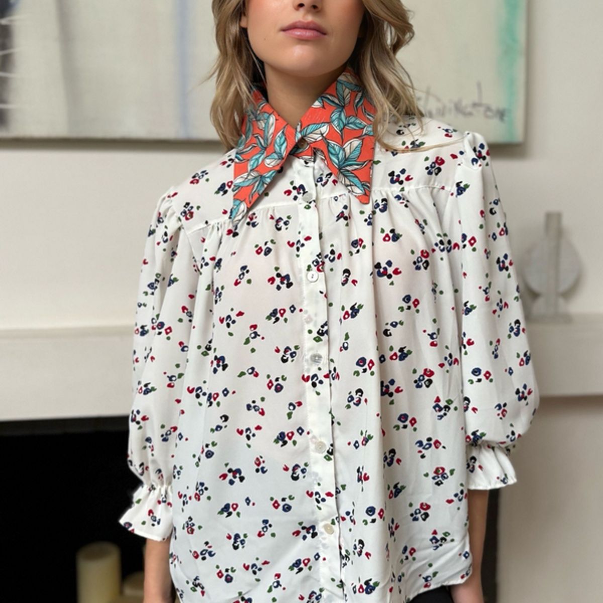 BLANCA SOFIA - Blusa Rafaela White Flowers