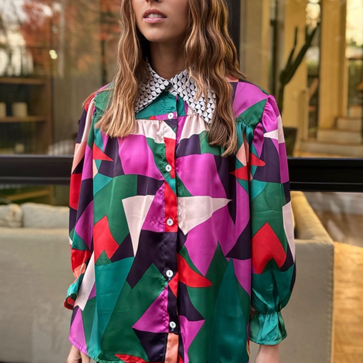 BLANCA SOFIA - Blusa Rafaela Geometric