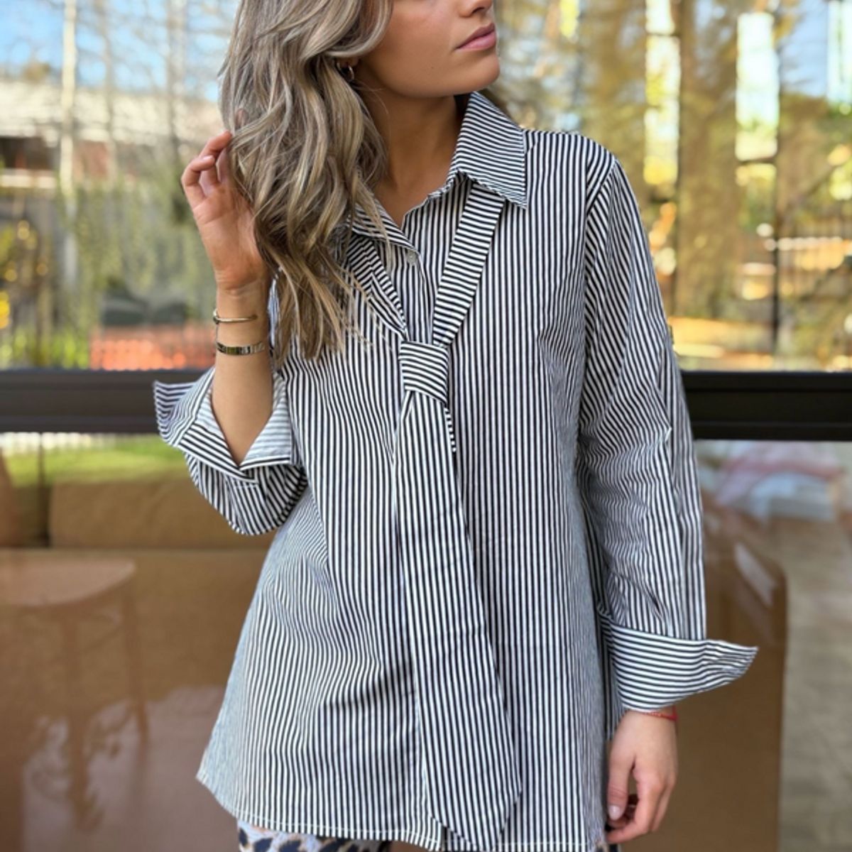 BLANCA SOFIA - Blusa Ravello Black Manga Larga