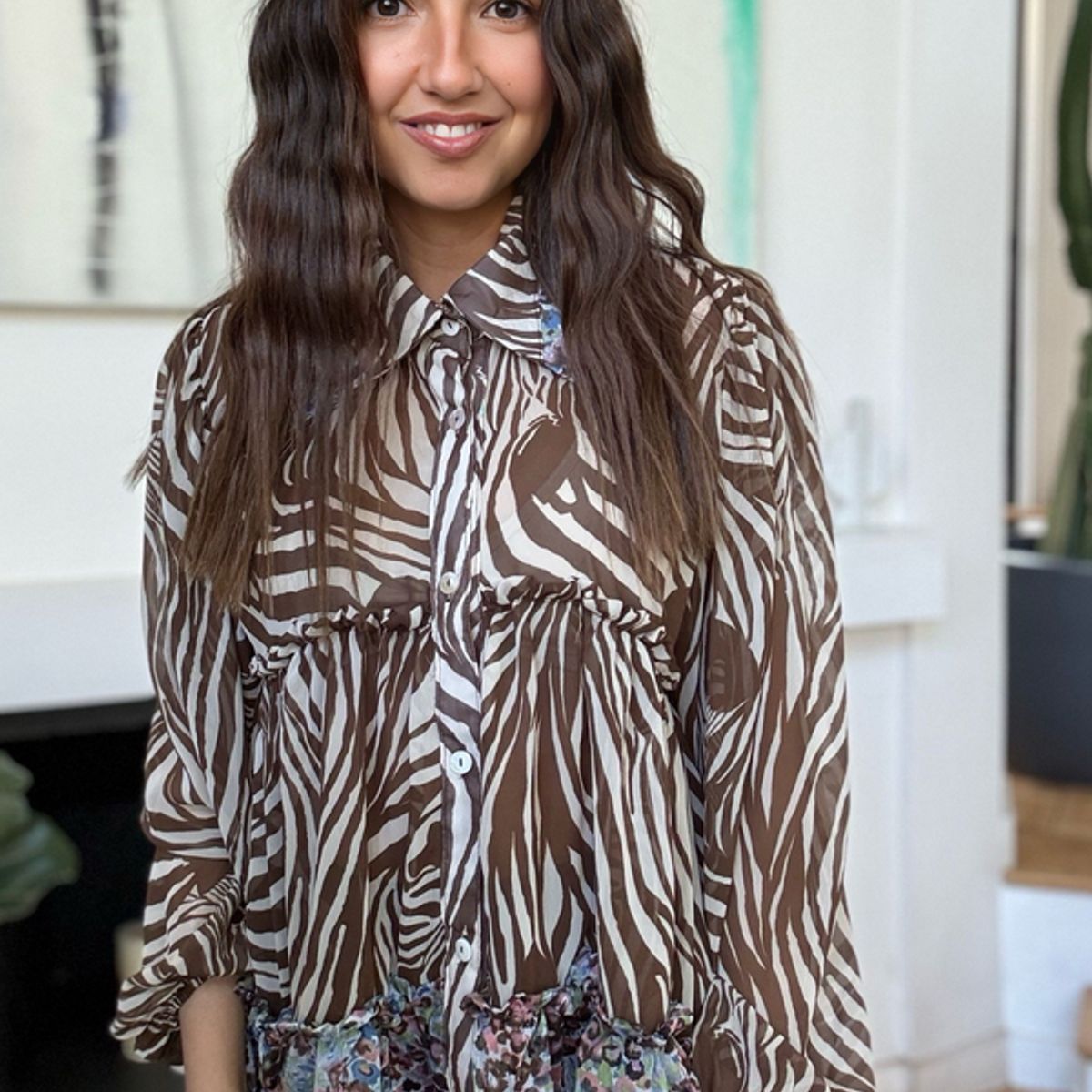 BLANCA SOFIA - Vestido Sevilla Brown Cebra