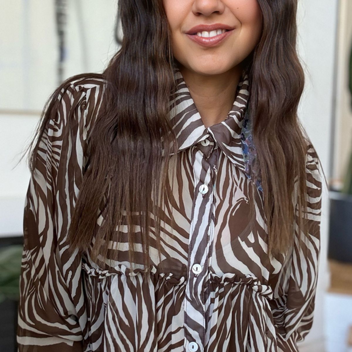 BLANCA SOFIA - Vestido Sevilla Brown Cebra