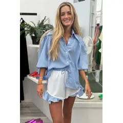 BLANCA SOFIA - Sample Sale - Short Rafaela Rayas Celeste