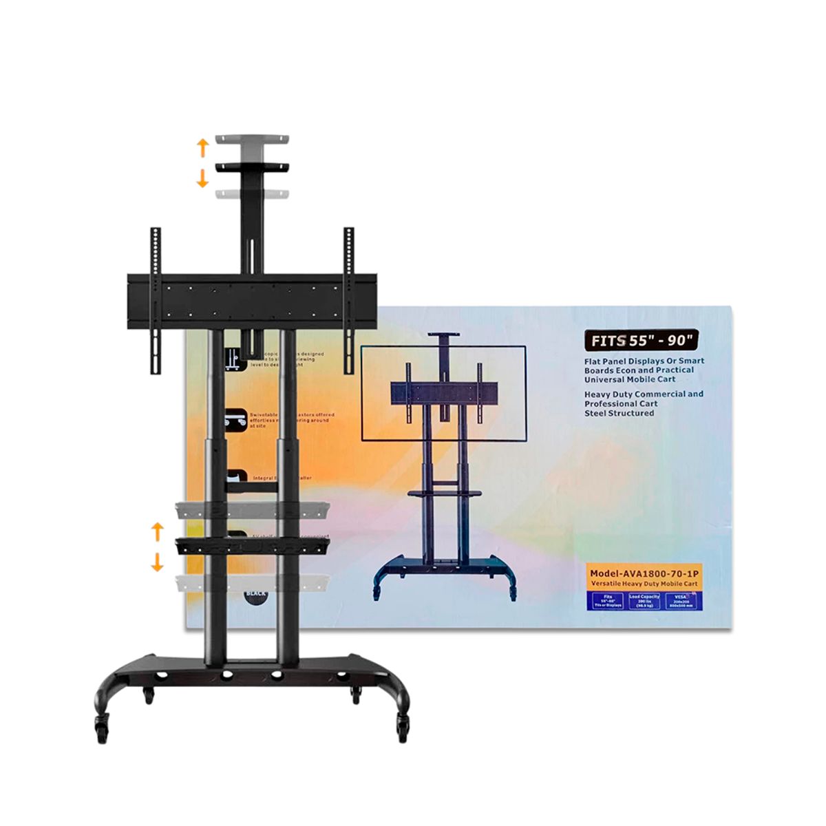 GENERICO - Soporte Móvil Reforzado para Pantallas Grandes AVA1800-70-1P