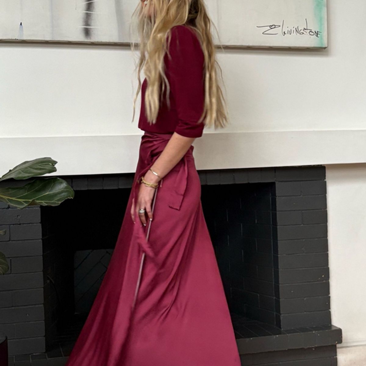 BLANCA SOFIA - Pollera Envolvente Burgundy