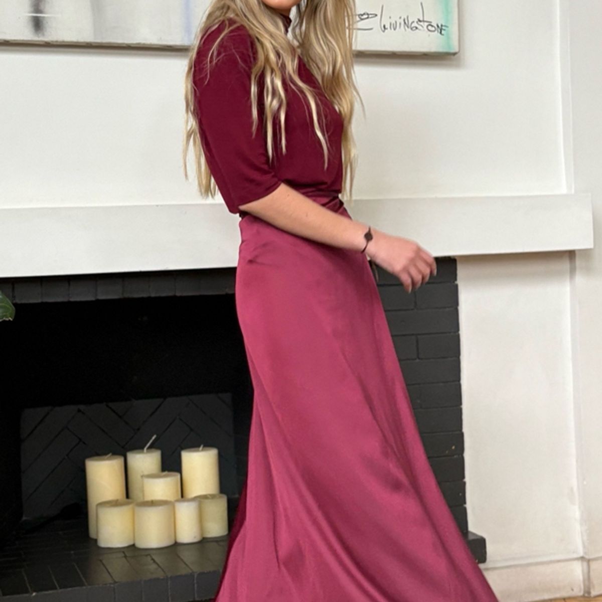 BLANCA SOFIA - Pollera Envolvente Burgundy