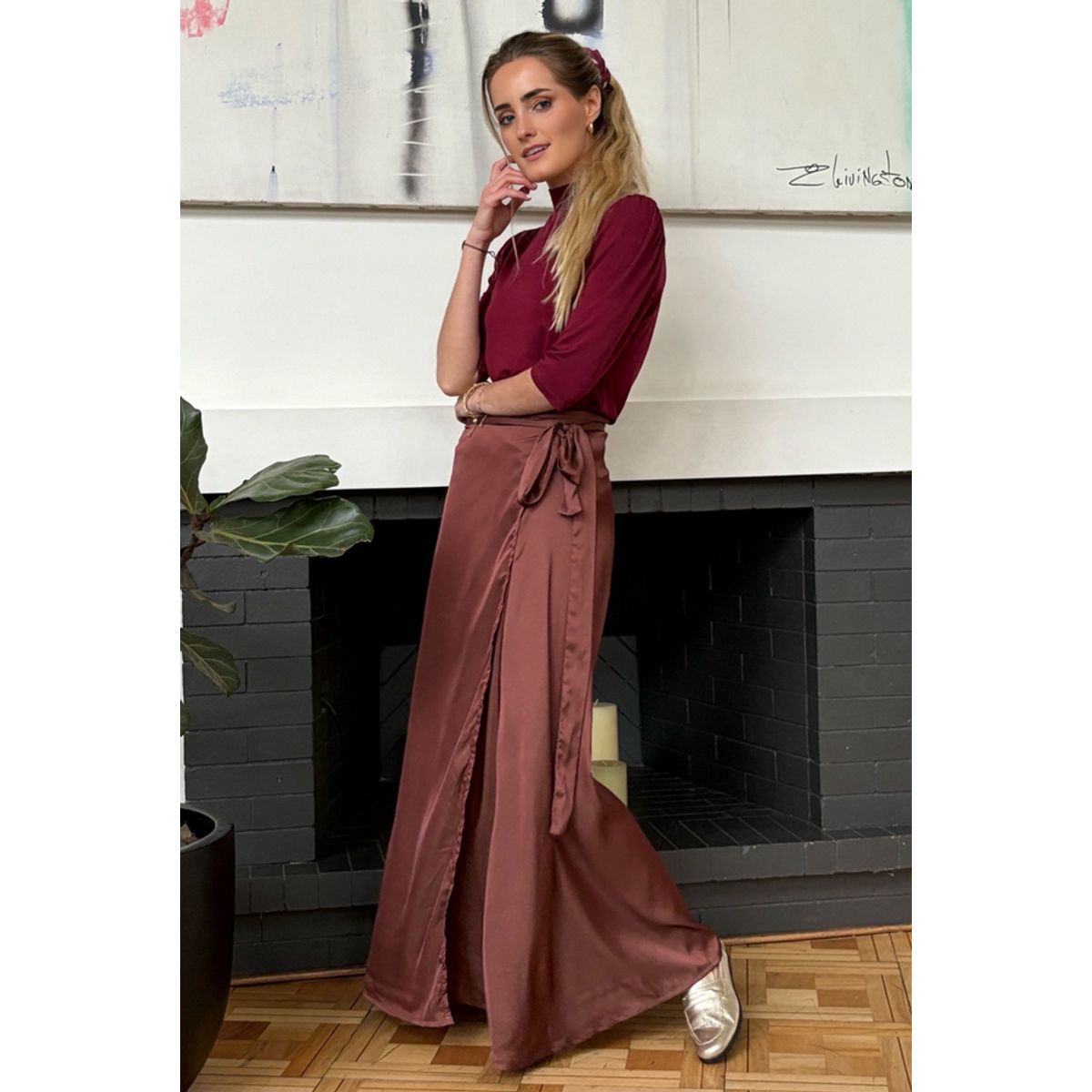 BLANCA SOFIA - Pollera Envolvente Brown