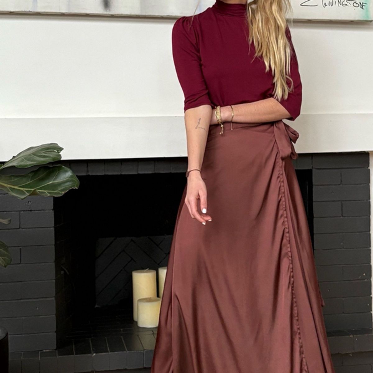 BLANCA SOFIA - Pollera Envolvente Brown