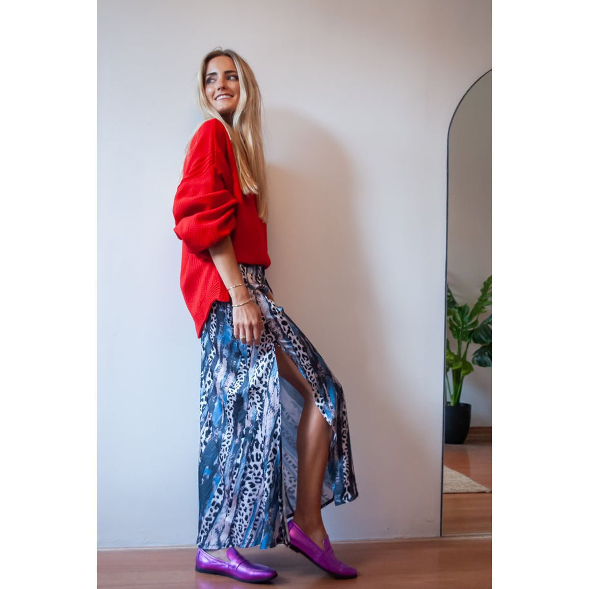 BLANCA SOFIA - Falda Midi Print