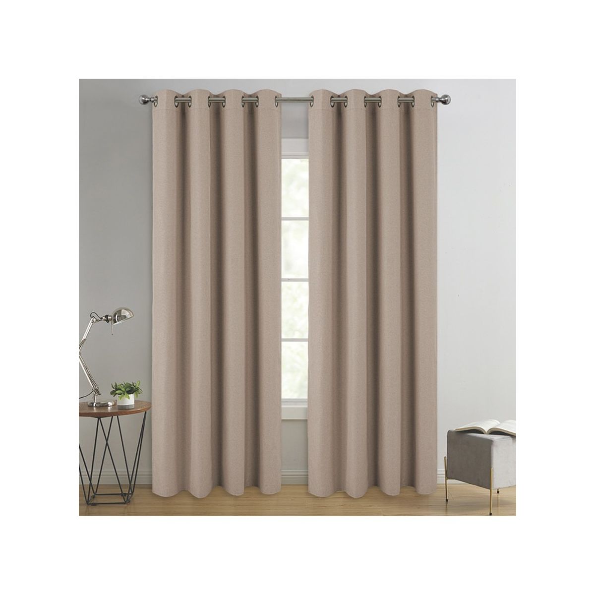 ILLUSIONS - Set Cortina Térmica Blackout Idetex 140x220 Moka