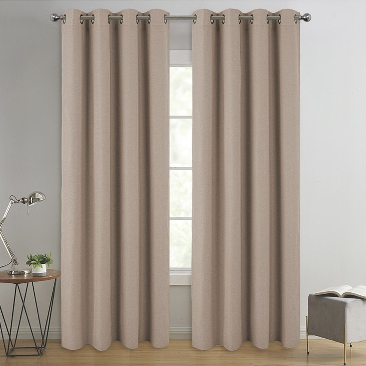 ILLUSIONS - Set Cortina Térmica Blackout Idetex 140x220 Beige