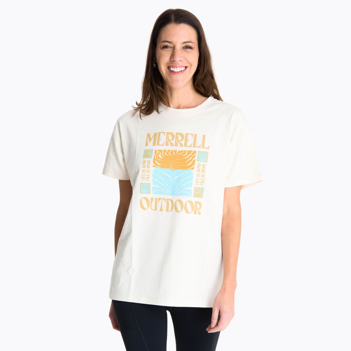 MERRELL - Polera Manga Corta Mujer Kirikiri Crema MERRELL