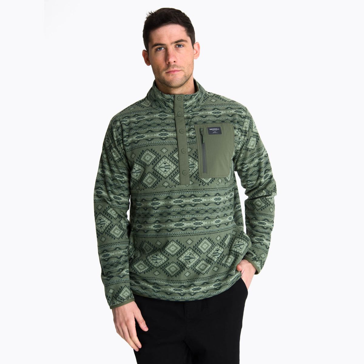 MERRELL - Polar Hombre Microfleece Christ Verde Oscuro MERRELL