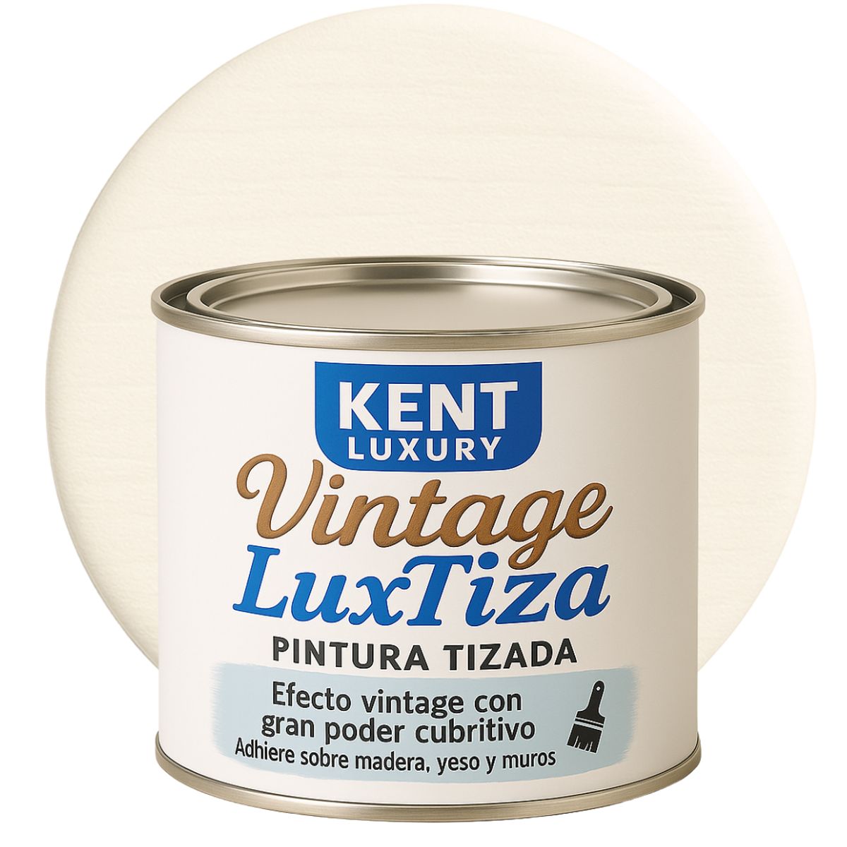 Pintura Tizada Mate  Vintage LuxTiza - MEDIO GALÓN - BLANCO NOSTALGIA, marca KENT - Foto Principal