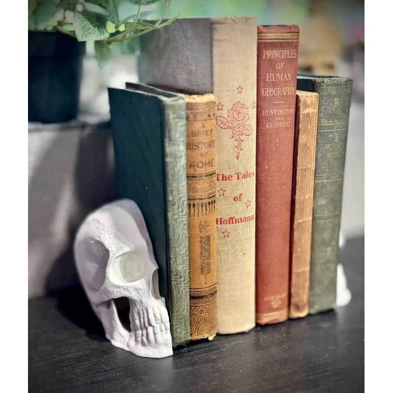 GENERICO - Decoración Sujeta libros - Calavera