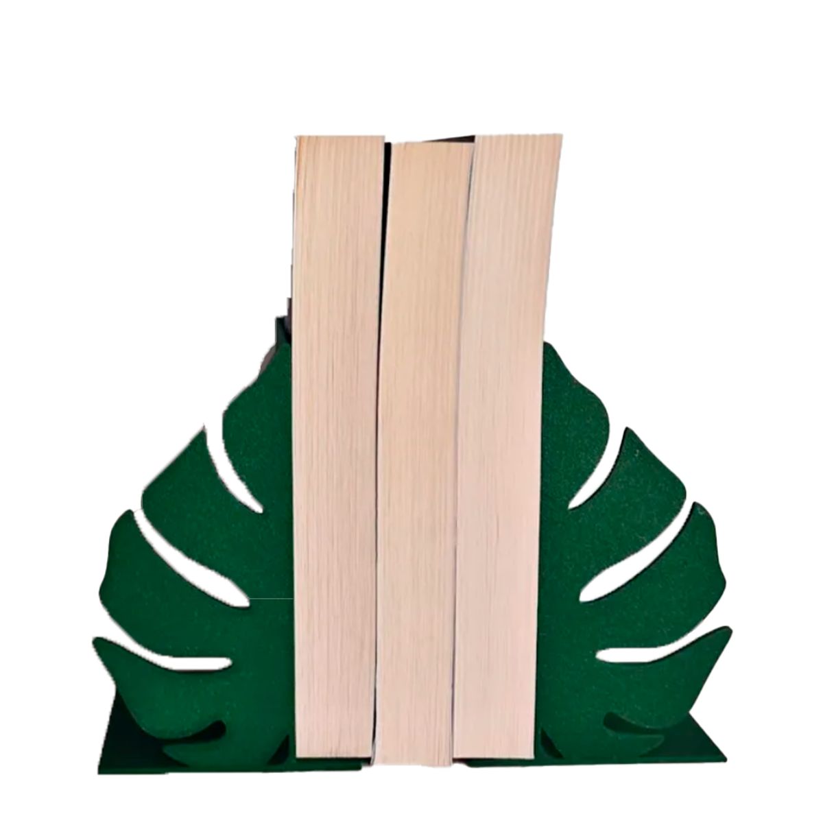 GENERICO - Decoración  Sujeta Libros - Hojas de Monstera