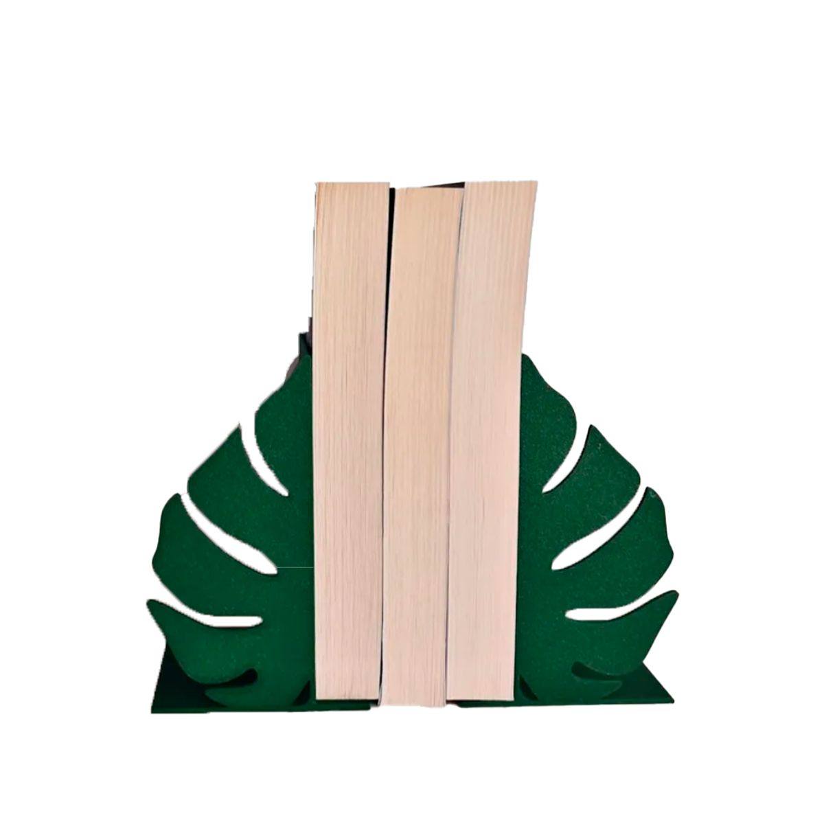 GENERICO - Decoración  Sujeta Libros - Hojas de Monstera