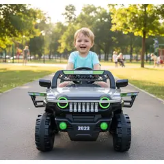 GENERICO - Auto A Bateria 4x2 Control Vehiculo Electrcio Niños Gris