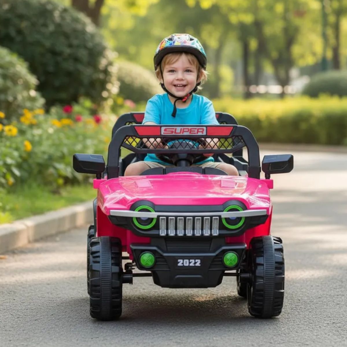GENERICO - Auto A Bateria 4x2 A Control Vehiculo Electrcio Niños Rosa 22