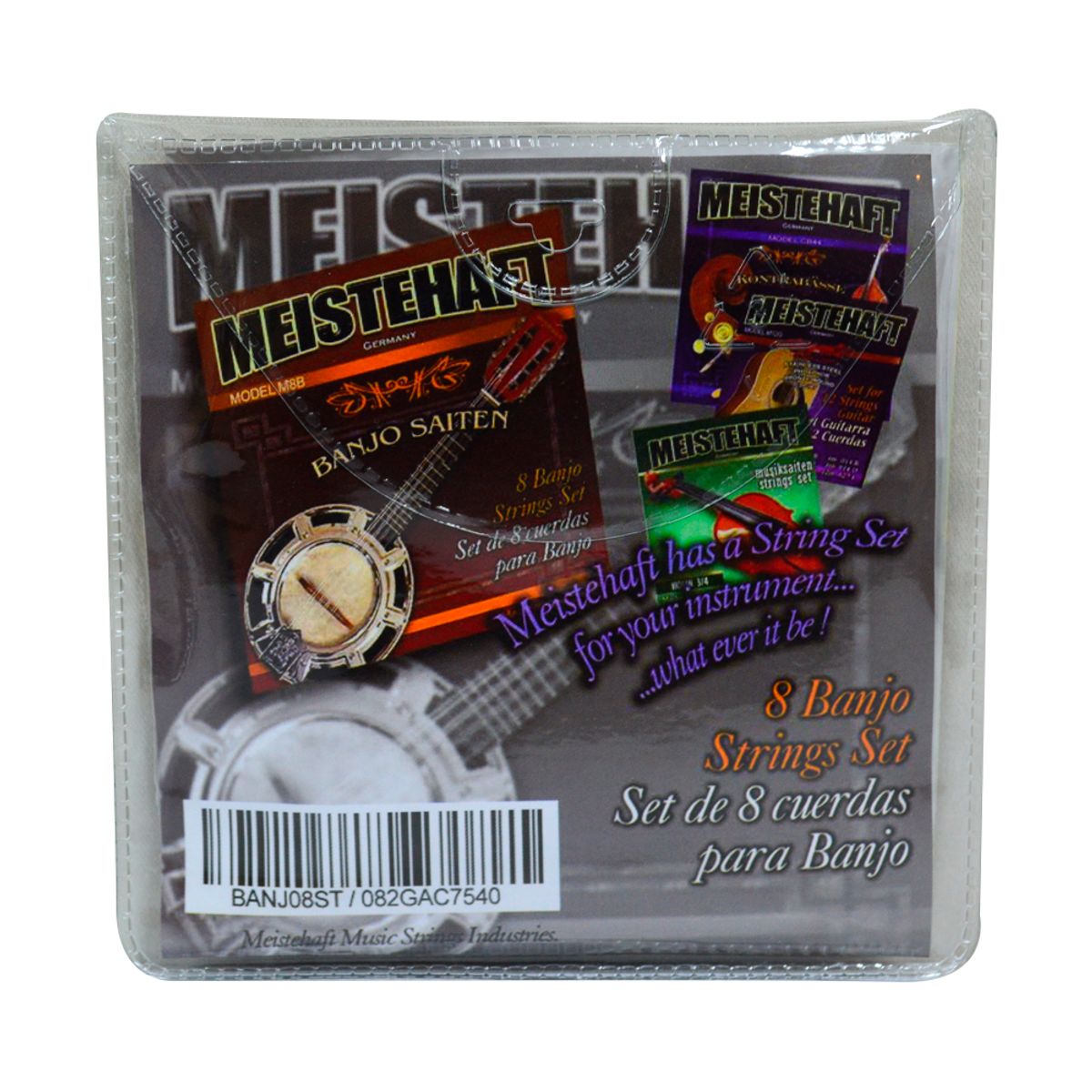 MEISTEHAFT - SET DE 8 CUERDAS PARA  BANJO MEISTEHAFT