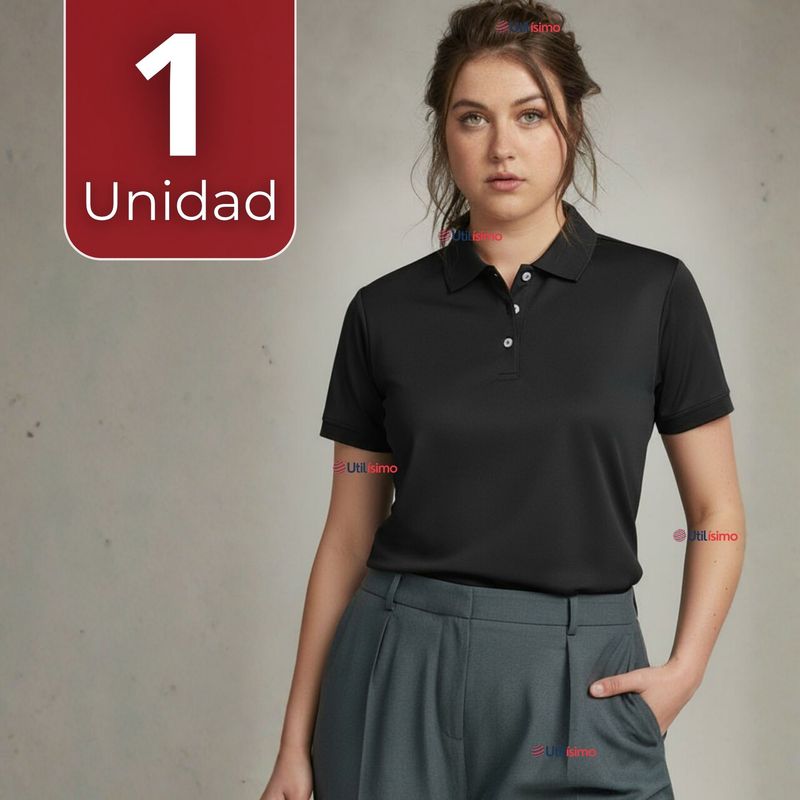 UTILISIMO - Polera Pique Premium 200gr Manga Corta 100% Algodón Chemise Mujer