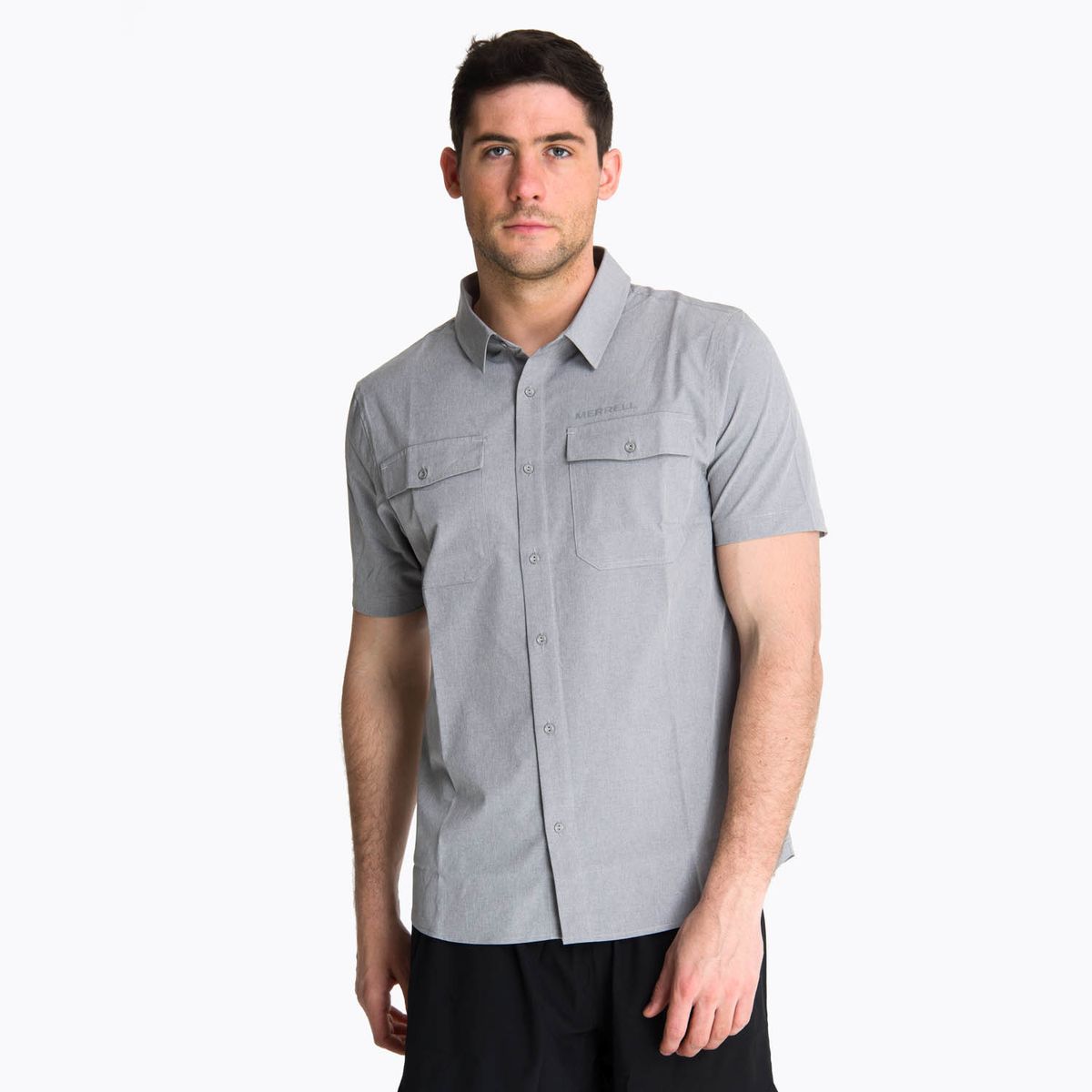 MERRELL - Camisa Manga Corta Hombre Akaroa Gris MERRELL