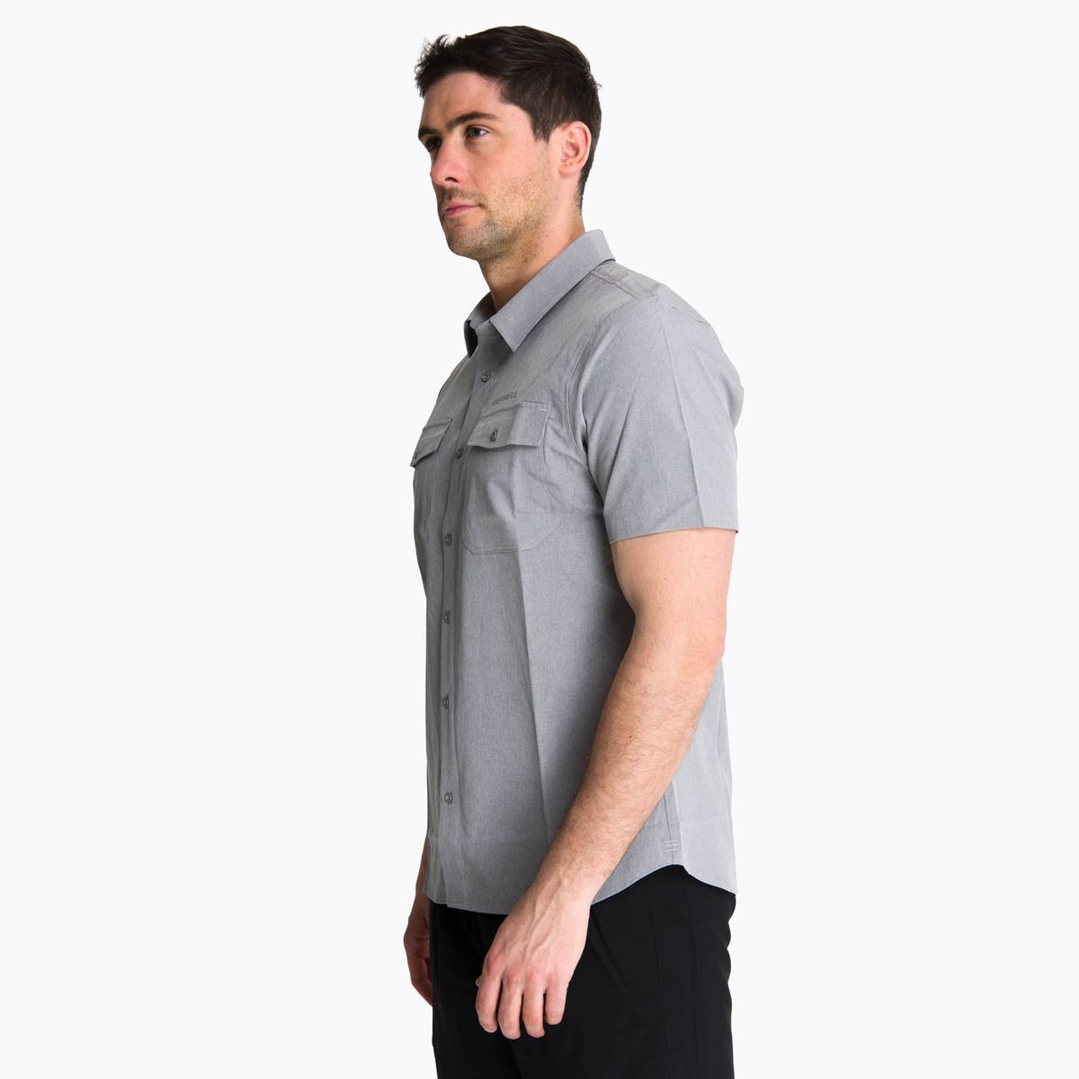 MERRELL - Camisa Manga Corta Hombre Akaroa Gris MERRELL